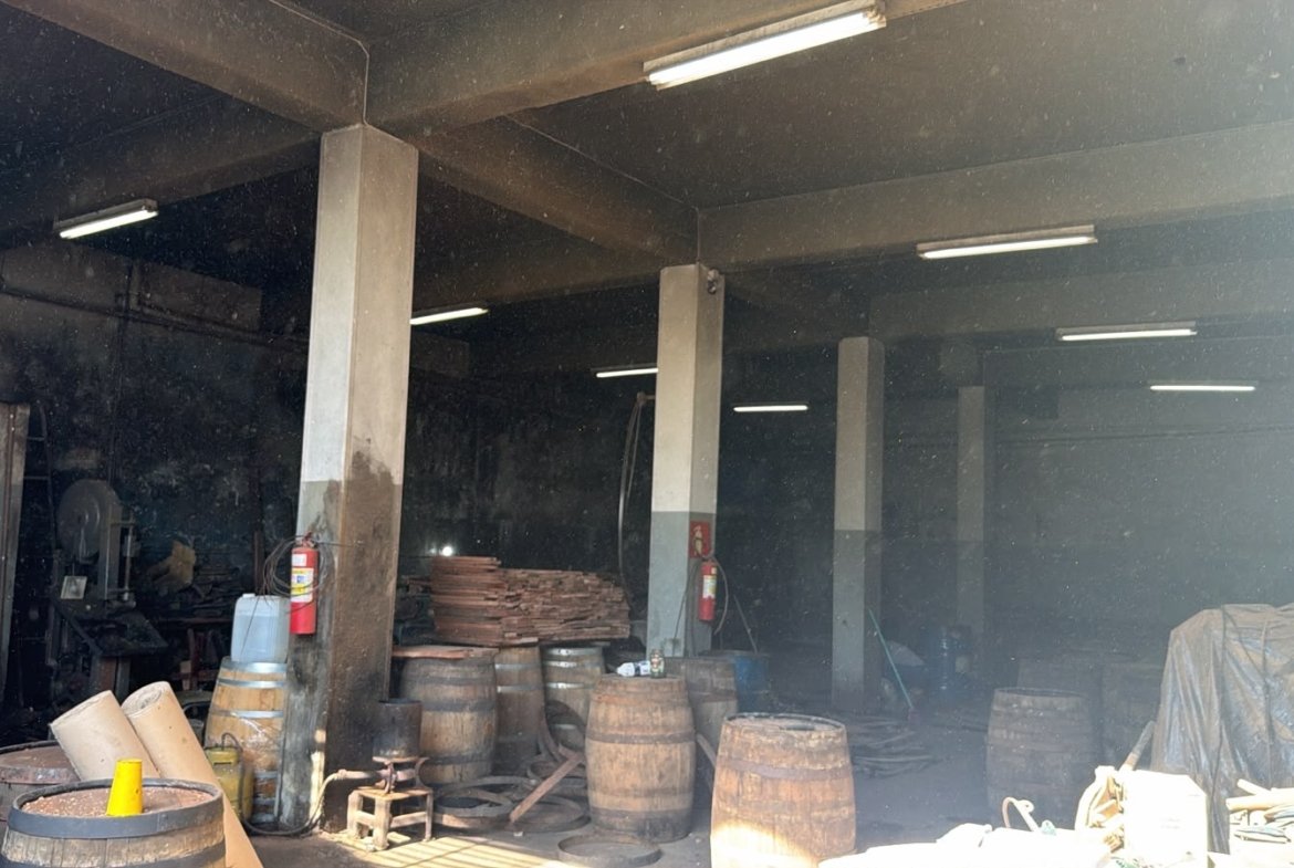 WhatsApp Image 2026-07-30 at 10.26.02 (1) Vão interno do barracão para alugar no Industrial 1, Belo Horizonte, com pilares de concreto, vigas e iluminação em toda a extensão